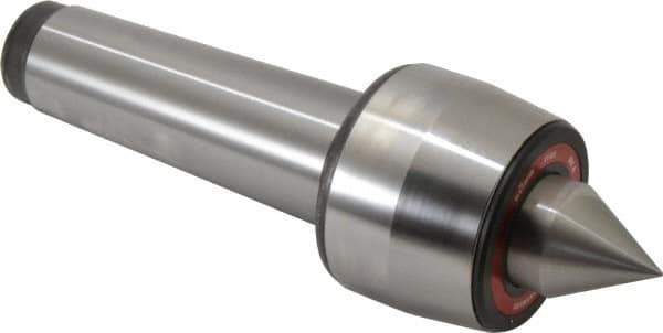 Rohm - MT6 Taper Shank, 4.134" Head Diam 2,500 Lb Capacity Live Center - 2,600 Max RPM, 3.217" Head Length, 1.9685" Point Diam, 2.264" Point Len, 7,700 Lb Max Workpc, 13.15" OAL, Standard Point - Industrial Tool & Supply