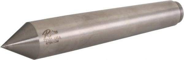 Riten - 1-1/4" Head Diam, Hardened Tool Steel Standard Point Solid Dead Center - Jarno 10 Taper, 1-1/4" Point Diam, 2" Point Length, 7-1/2" OAL - Industrial Tool & Supply
