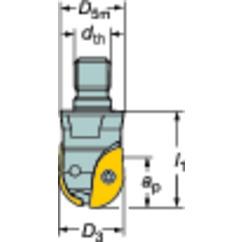 R216-20T10 Coromant Ball Nose Endmill Exchangeable Head - Industrial Tool & Supply