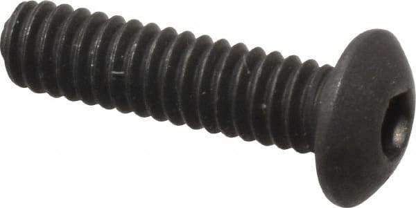Value Collection - #5-40 UNC Hex Socket Drive, Button Screw - Alloy Steel, Black Oxide Finish, Fully Threaded, 1/2" Length Under Head - Industrial Tool & Supply