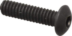 Value Collection - #5-40 UNC Hex Socket Drive, Button Screw - Alloy Steel, Black Oxide Finish, Fully Threaded, 1/2" Length Under Head - Industrial Tool & Supply