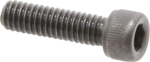 Value Collection - #3-56 UNF Hex Socket Drive, Socket Cap Screw - Alloy Steel, Black Oxide Finish, Fully Threaded, 3/8" Length Under Head - Industrial Tool & Supply