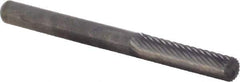 M.A. Ford - 1/8" Cut Diam, 1/8" Shank Diam, Cylinder Head Double Cut Burr - Carbide, Flat End, 9/16" LOC, 1-1/2" OAL - Industrial Tool & Supply