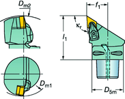 C5-CDJNR-35060-15-4 Capto® and SL Turning Holder - Industrial Tool & Supply