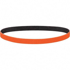 Dynabrade - 3/4" Wide x 34" OAL, 80 Grit, Ceramic Abrasive Belt - Ceramic, Coated, Y Weighted Cloth Backing, Wet/Dry - Industrial Tool & Supply