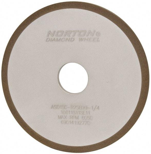 Norton - 6" Diam x 1-1/4" Hole x 1/4" Thick, 180 Grit Surface Grinding Wheel - Diamond, Type 1A1, Very Fine Grade, Resinoid Bond - Industrial Tool & Supply