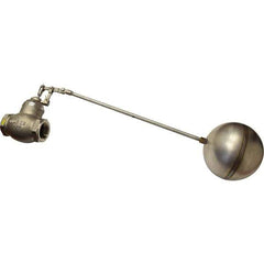 Control Devices - 1-1/2" Pipe, Stainless Steel, Globe Pattern-Double Seat, Mechanical Float Valve - 100 psi, FIP End Connections - Industrial Tool & Supply