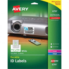 AVERY - Pack of (256), 1-1/4" x 1-3/4" White Paper Multipurpose Labels - Industrial Tool & Supply