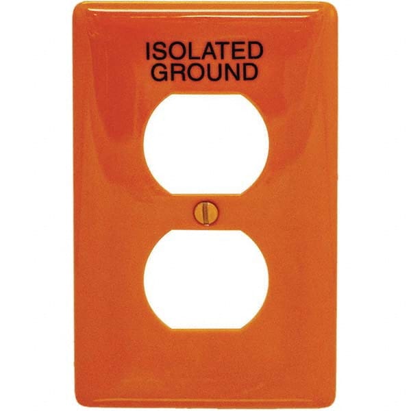 Hubbell Wiring Device-Kellems - Wall Plates Wall Plate Type: Outlet Wall Plates Color: Orange - Industrial Tool & Supply