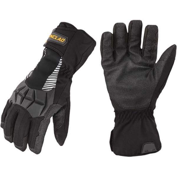 ironCLAD - Size XL (10) Synthetic Leather Work Gloves - For Cold Weather, Uncoated, Gauntlet Cuff, Full Fingered, Black, Paired - Industrial Tool & Supply