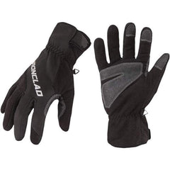 ironCLAD - Size 2XL (11) Microfleece Work Gloves - For Cold Weather, Uncoated, Hook & Loop Cuff, Black, Paired - Industrial Tool & Supply