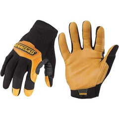 ironCLAD - Size M (8) Goatskin Work Gloves - For Mechanic's & Lifting, Uncoated, Slip-On Cuff, Black, Paired - Industrial Tool & Supply