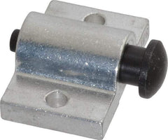 Vlier - 1-1/2" Base Width, 3/16" Stroke Len, 9/16" Stop Head OD, 1-1/8" Btw Mt Hole Ctrs, 7/8" Btw Mt Hole & Edge, Round Spring Locating Stop - 1" Body Len x 1-1/2" Body Width, 5/16" Base Thickness, 2 Lb Init, 14 Lb Mid, 25.9 Lb Final End Force - Industrial Tool & Supply