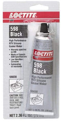 Loctite - 70ml High Performance RTV Silicone Gasket Maker - -75 to 625°F, Black, Comes in Tube - Industrial Tool & Supply