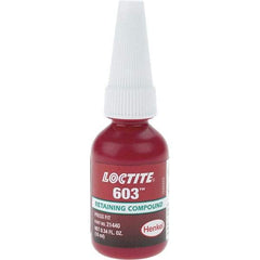 Loctite - 10 mL Tube, Green, Liquid High Strength Retaining Compound - Series 603 - Industrial Tool & Supply