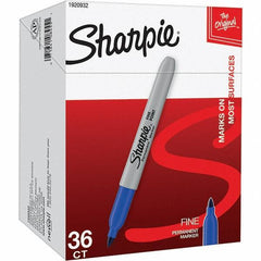 Sharpie - Markers & Paintsticks Type: Permanent Color: Blue - Industrial Tool & Supply