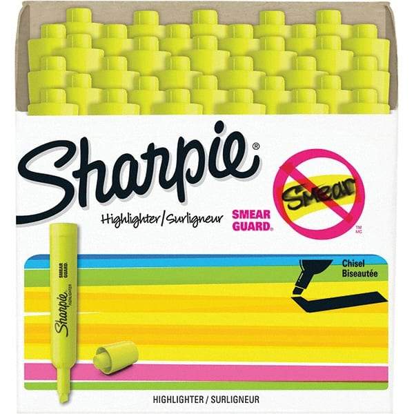 Sharpie - Markers & Paintsticks Type: Highlighter Color: Fluorescent Yellow - Industrial Tool & Supply