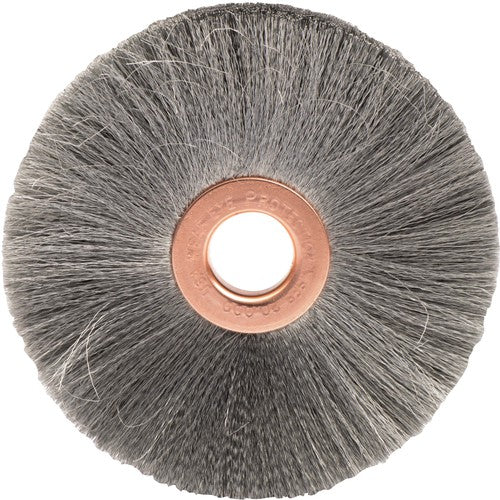 3″ Small Diameter Crimped Wire Wheel, .003″ Steel Fill, 1/2″ Arbor Hole - Industrial Tool & Supply