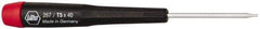 Wiha - T5 Torx Driver - 1-9/16" Blade Length, 4-3/4" OAL, Tapered Handle - Industrial Tool & Supply
