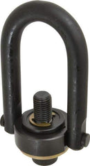 Jergens - 10,000 Lb Load Capacity Safety Engineered Center Pull Hoist Ring - 230 Ft/Lb Torque, 1-8 Thread, Alloy Steel - Industrial Tool & Supply