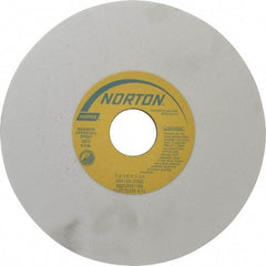 Norton - 7" Diam x 1-1/4" Hole x 1/2" Thick, J Hardness, 100 Grit Surface Grinding Wheel - Aluminum Oxide, Type 1, Fine Grade, 3,600 Max RPM, Vitrified Bond, No Recess - Industrial Tool & Supply
