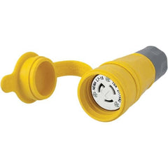 Locking Inlet: Connector, Industrial, L7-15R, 277V, Yellow Grounding, 15A, Thermoplastic Elastomer, 2 Poles, 3 Wire