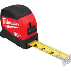 Milwaukee Tool - 30' x 1-3/16" Yellow/Black Blade Tape Measure - Industrial Tool & Supply