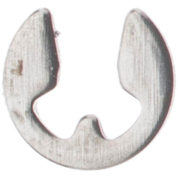 Rotor Clip - 2 to 2.5mm Shaft Diam, 1.5mm Groove Diam, Stainless Steel Metric External E Style Retaining Ring - Industrial Tool & Supply