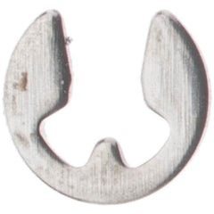Rotor Clip - 2 to 2.5mm Shaft Diam, 1.5mm Groove Diam, Stainless Steel Metric External E Style Retaining Ring - Industrial Tool & Supply
