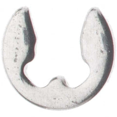 Rotor Clip - 10 to 14mm Shaft Diam, 9mm Groove Diam, Stainless Steel Metric External E Style Retaining Ring - Industrial Tool & Supply