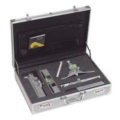 Jackson Safety - Layout & Setup Kits Type: Accessory Kit Contents: #1 Curvo-Mark Marker; #7 Centering Head; #8 Pro-Mag Level; Standard Radius Marker; Square Soap Stone & Holder; Loackable Metal Carrying Case - Industrial Tool & Supply