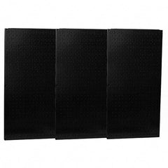 Wall Control - 48" Wide x 32" High Peg Board Storage Board - 3 Panels, Metal, Black - Industrial Tool & Supply