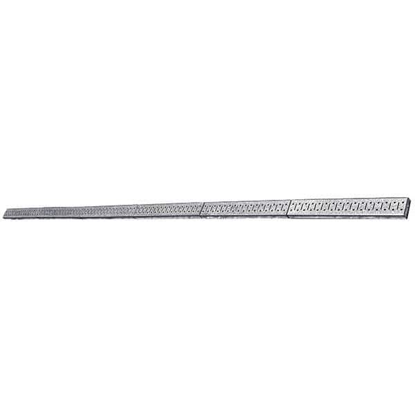 Wall Control - 96" Wide x 2-1/2" High Peg Board Strip - 6 Panels, Galvanized Steel, Metallic - Industrial Tool & Supply