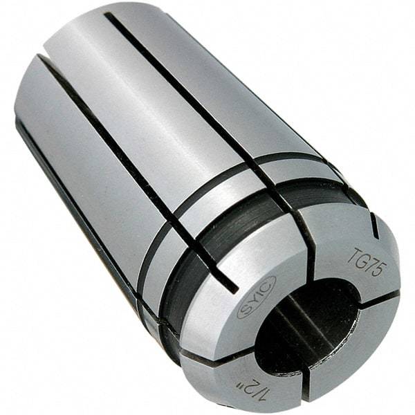 Techniks - TG75 27/64" Single Angle Collet - 0.0004" TIR, 1.844" OAL, 1.062" Overall Diam - Exact Industrial Supply