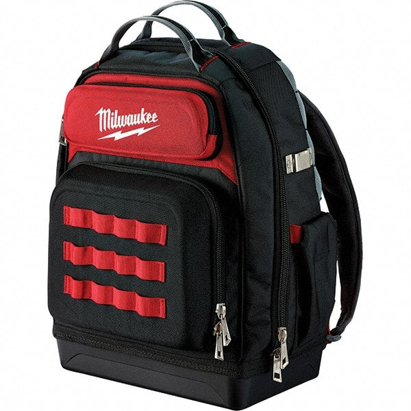 Milwaukee Tool - PACKOUT 48 Pocket, Ballistic Polyester, Red/Black Backpack Tool Bag - Industrial Tool & Supply