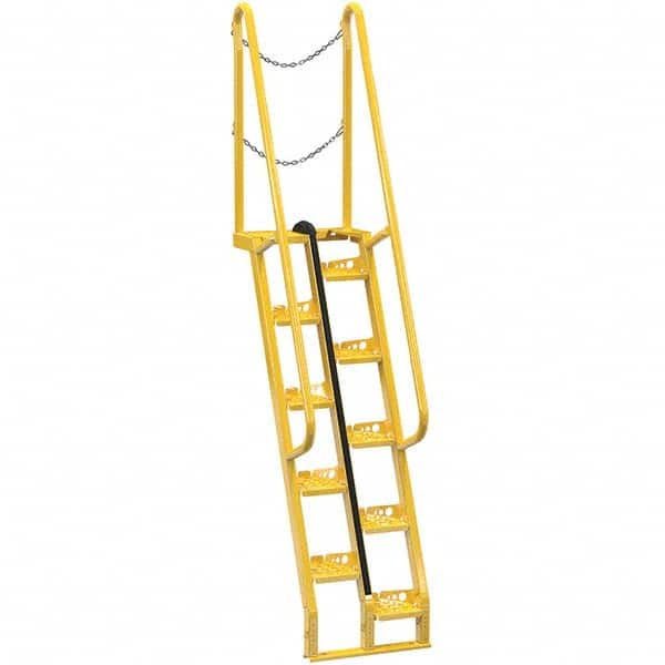 Vestil - 113-3/4" High 350 Lb Capacity 10 Step Alternating Tread Stair - Industrial Tool & Supply