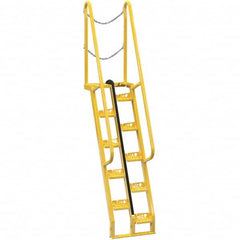 Vestil - 113-3/4" High 350 Lb Capacity 10 Step Alternating Tread Stair - Industrial Tool & Supply