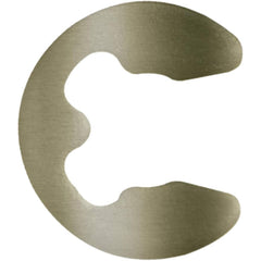 External Retaining Rings; Ring Type: E Style; Groove Diameter: 0.306; Groove Diameter Tolerance: +0.003/-0.000; Free Diameter: 0.303; Free Outside Diameter: 0; Material: Spring Steel; Finish: Zinc Dichromate; Material: Spring Steel; Groove Width Tolerance