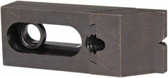 Jergens - 3-1/4" OAL x 1-1/2" Overall Width, Standard Grip Nose, Steel Manual Edge Clamp - Black Oxide Coating, 7/8" High, 1/2" Socket Cap Screw Slot, 2" Travel - Industrial Tool & Supply