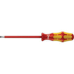 Wera - Insulated Slotted Screwdriver - 200mm Blade Length, Ergonomic Handle - Industrial Tool & Supply