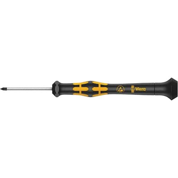Wera - 1-47/64" Blade Length Microstix Screwdriver - 137mm OAL - Industrial Tool & Supply