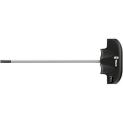 Wera - T6 Torx Driver - 4" Blade Length, 5" OAL, Ergonomic Handle, Chrome Plated Steel - Industrial Tool & Supply