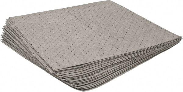 Brady SPC Sorbents - 41 Gal Capacity per Package, Universal Pad - 30" Long x 30" Wide, Gray, Polypropylene - Industrial Tool & Supply