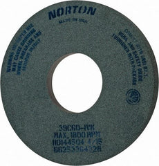 Norton - 14" Diam x 5" Hole x 1-1/2" Thick, I Hardness, 60 Grit Surface Grinding Wheel - Silicon Carbide, Type 5, Medium Grade, 1,800 Max RPM, Vitrified Bond, One-Side Recess - Industrial Tool & Supply