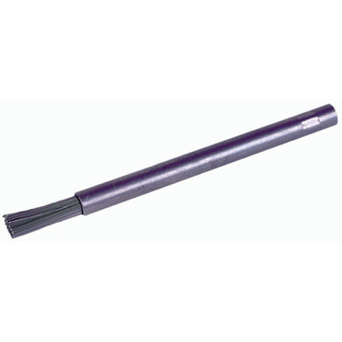 1/4″ Dia Pencil End Brush, .0104″ Stainless Steel Wire Fill, 3/4″ Trim Length, 3-3/4″ Overall Length - Industrial Tool & Supply