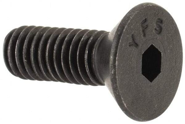 Value Collection - #8-36 UNF Hex Socket Drive, Flat Screw - Alloy Steel, Black Oxide Finish, Fully Threaded, 1/2" OAL - Industrial Tool & Supply