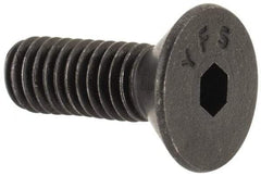Value Collection - #8-36 UNF Hex Socket Drive, Flat Screw - Alloy Steel, Black Oxide Finish, Fully Threaded, 1/2" OAL - Industrial Tool & Supply