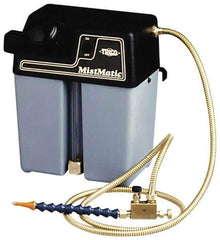 Trico - 2 Outlet, 1 Gallon Tank Capacity, High Density Polyethylene Tank Mist Coolant System - 8-1/2" Tank/Unit Length x 6" Tank/Unit Width x 10-1/2" Tank/Unit Height, 50 to 100 psi, 5' Coolant Line Length, 3" Hose Length - Industrial Tool & Supply
