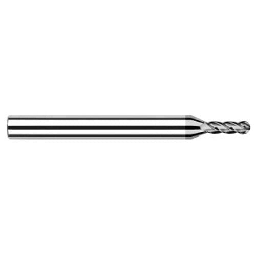 ‎0.05″ Dia. × 1/8″ Shank × 0.15″ DOC × 1-1/2″ OAL, CVD Diamond, 4 Flute, Ballnose End Mill - Exact Industrial Supply