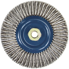 Norton - 6" OD, 5/8-11 Arbor Hole, Stringer Bead Stainless Steel Wheel Brush - Industrial Tool & Supply